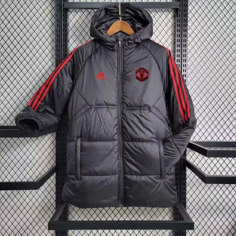 AAA Quality Manchester Utd 23/24 Cotton Coat - Black/Red